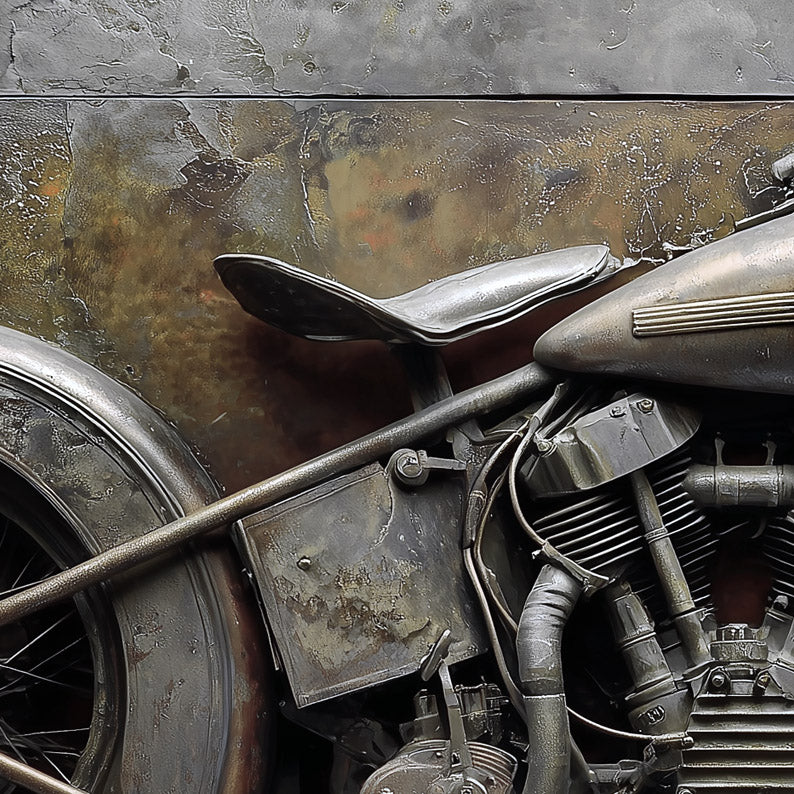 Industrial Harley Oxidized Metal